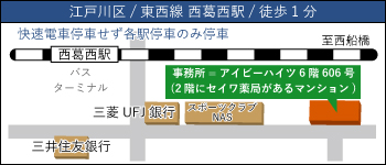 江戸川区田中会計事務所アクセス地図